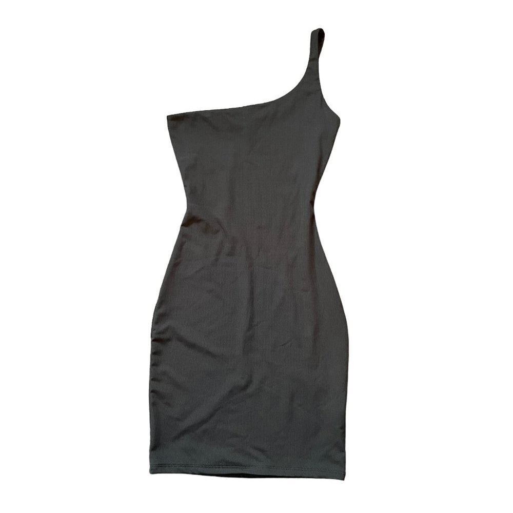Naked Wardrobe Mini Dress Womens Extra Small XS Black One Shoulder Bodycon Short